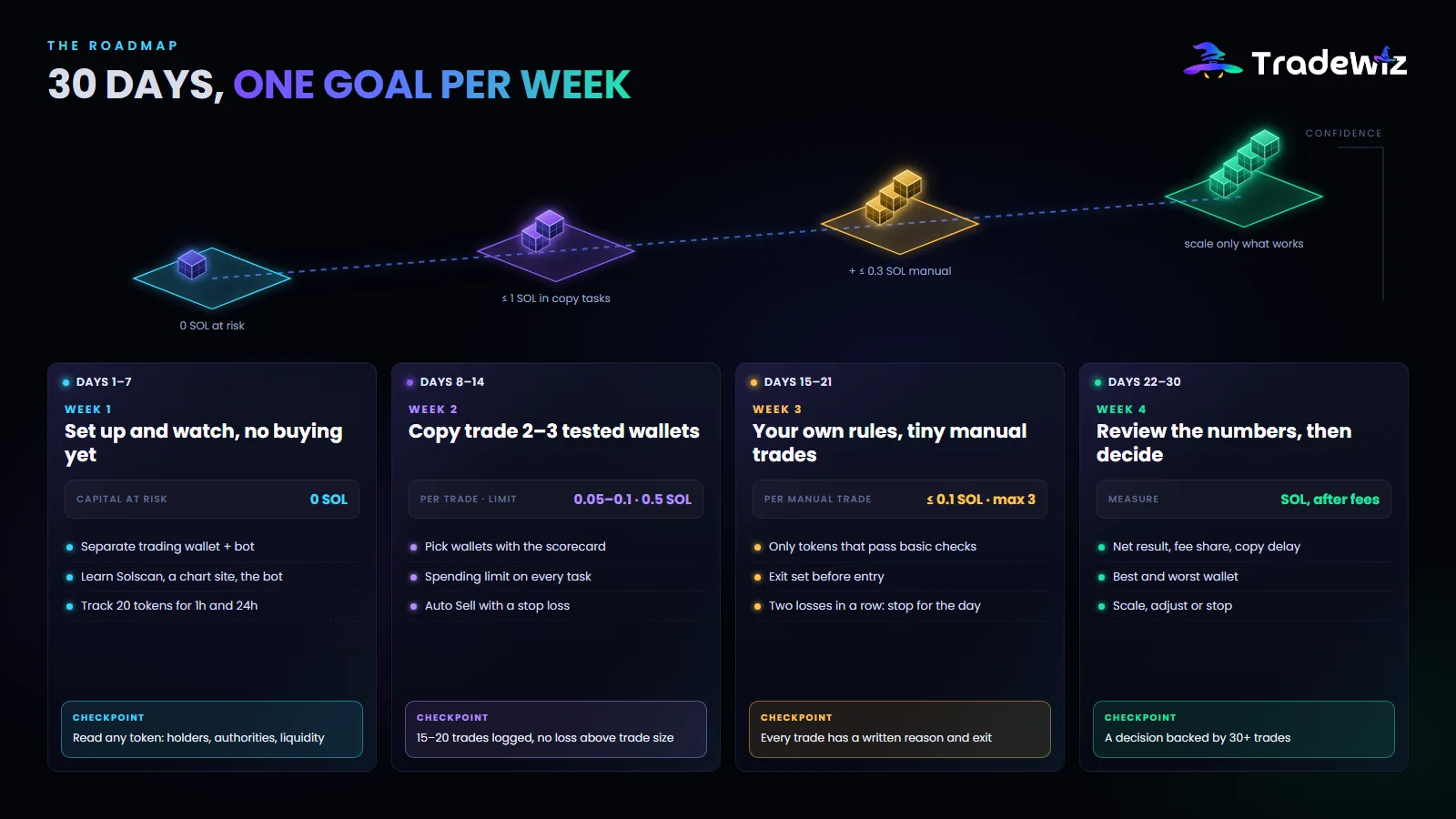 The 30-day roadmap, week by week