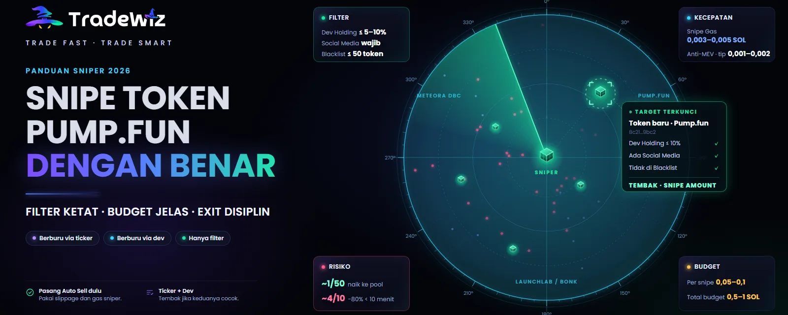 Cara snipe token baru Pump.fun dengan benar di 2026