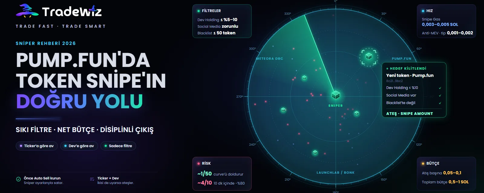 Pump.fun'da yeni token snipe etmek: 2026'da doğru yöntem