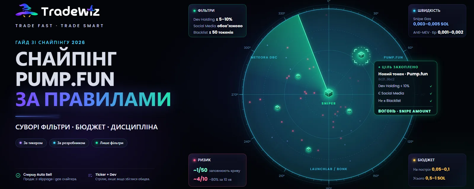 Як правильно снайпити нові токени Pump.fun у 2026 році